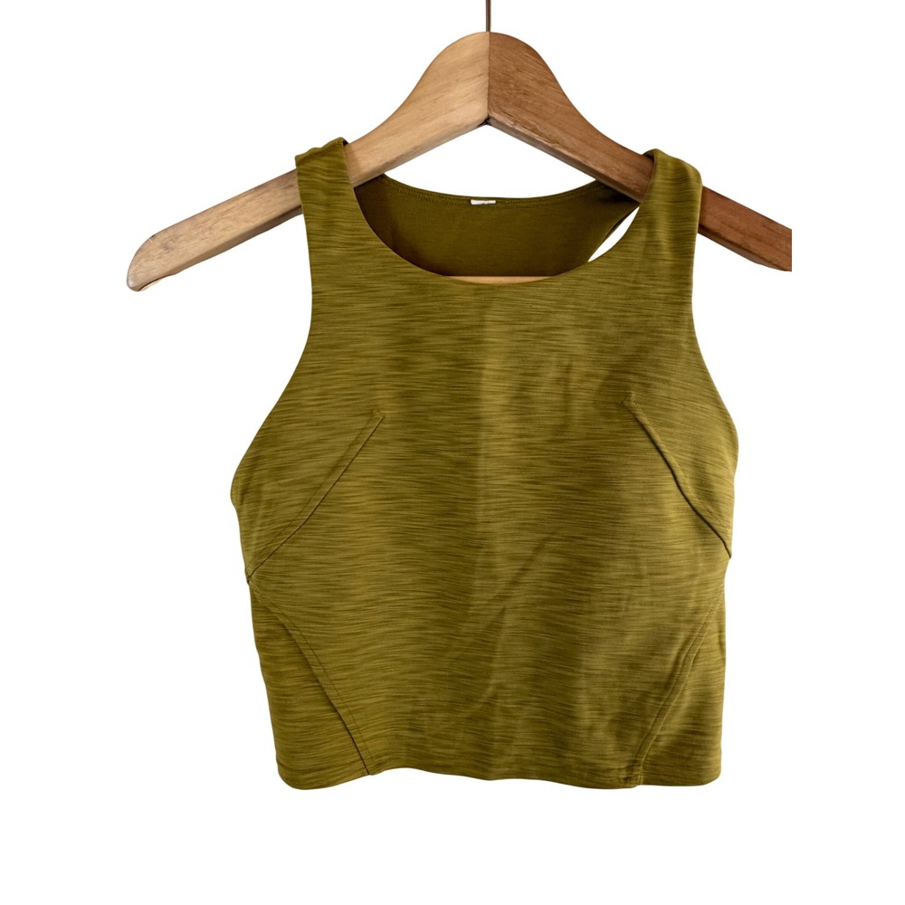 Lululemon Invigorate Training Tank Top Women 6 Heathered Racerback